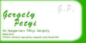gergely petyi business card