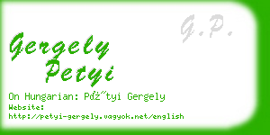 gergely petyi business card